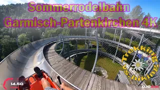 Sommerrodelbahn Garmisch-Partenkirchen 4K/ Alpine Slide/ Mountain Coaster POV Onride