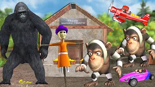 Gorilla Mango shop Funny video || Cartoon gorilla comedy short film by Mr Lavangam