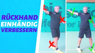 Einhändige Rückhand Topspin verbessern | MeinTennisGame.de