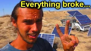 I'm going crazy in the DESERT from the heat😱Everything broke in the homemade car! 🚗Part #6