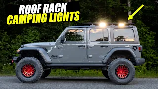 Perfect Roof Rack Camping Light Install on the Jeep! + HIDDEN 8 Port Auxiliary Switchs