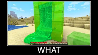 Minecraft wait what meme part 288 realistic minecraft Slime portal