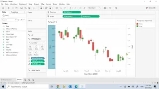 Create a stock candlestick chart in Tableau