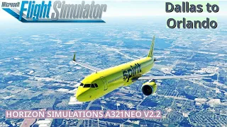 MSFS - Dallas to Orlando - Airbus A321Neo v2.2 - Full Flight