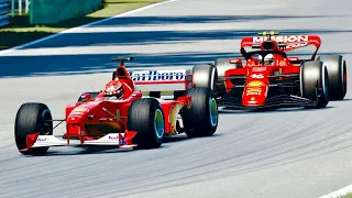 Ferrari F1 2022 vs Ferrari F1 2000 at Monza GP