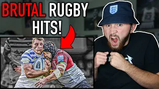 The MOST BRUTAL SPINE SHATTERING RUGBY HITS EVER! - American NFL Fan Reacts