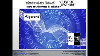 FBI Apps - IBLN - Intro to Algorand Blockchain