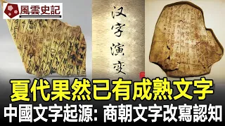 夏代果然已有成熟文字！中國文字起源之謎：商朝文字改寫認知！#夏朝#文字#漢字#商朝#考古#奇聞#文物#風雲史記