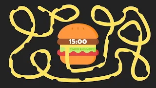 15 Minute Burger 🍔 Bomb Timer [ GIANT BURGER EXPLOSION ]