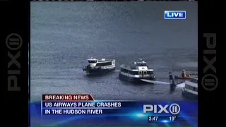 First report on Miracle on Hudson landing in Hudson River