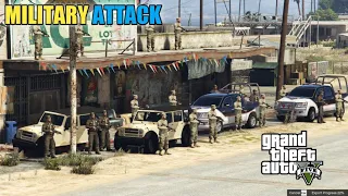 GTA 5 - Military Attack on Trevor's Base | Military Convoy