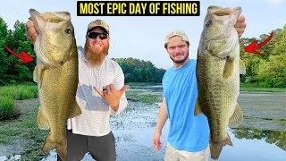 The MOST EPIC Day of Bass Fishing EVER (We Broke our Biggest Bag PB!!)