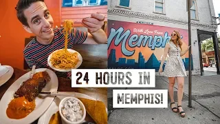 24 Hours in Memphis, TN! Trying Barbecue SPAGHETTI!? + Exploring the City