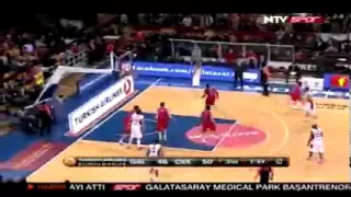 GALATASARAY 68 - 64 Cska Moscow NtvSpor Klibi (9-02-2012)