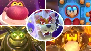 Super Mario 3D World - All Bosses (3 Player)