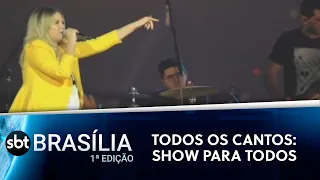 Marília Mendonça fez show gratuito no centro de Brasília | SBT Brasília 1ª Edição 08/11/2021