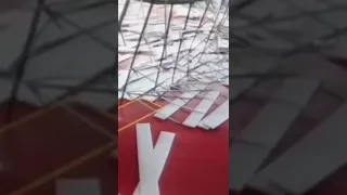 Ceiling collapses during Taiwan earthquake