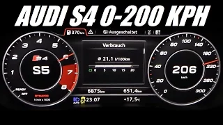 2017 Audi S4 B9 (354hp) Acceleration 0-200 km/h