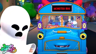 Halloween Wheels On The Bus - Sing Along | The Bus Song | Spooky Rhymes and Scary Songs for Kids