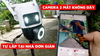 Camera 2 Mắt Không Dây Wifi Tự lặp Tại Nhà Đơn Giản Và Khả Năng Chống Nước Cực Tốt || Anh Kiệt Store