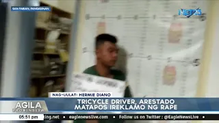 Tricycle driver, inireklamo ng rape