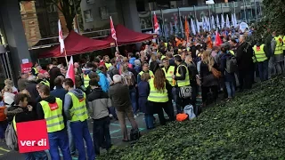 Warnstreik beim WDR am 5. Verhandlungstag 2017