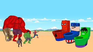 Evolution of HULK THANOS Vs Evolution Of Toilet HULK, Spiderman , Captain America | Size Comparison