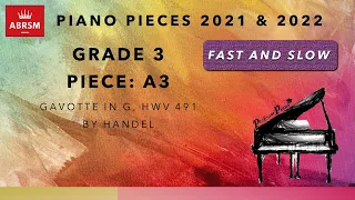 ABRSM 2021 & 2022 Piano Grade 3 A3 Gavotte in G - Handel