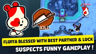 FLUFFA GETS BLESSED WITH BEST PARTNER & LUCK ! SUSPECTS MYSTERY MANSION FUNNY GAMEPLAY #76