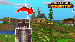 I Built a GIANT FARMING AREA using Minecraft Create