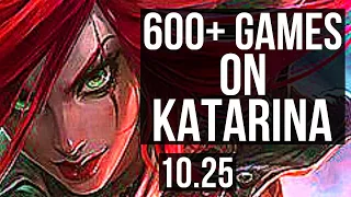 KATARINA vs JAX (TOP) | Quadra, 2.0M mastery, 600+ games, Godlike | TR Diamond | v10.25