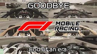 Goodbye F1 Mobile Racing.