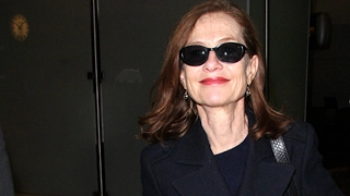 French Actress And Oscar Nominee Isabelle Huppert At LAX