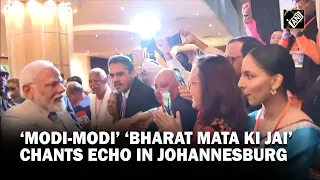 Watch! PM Modi gets rousing welcome from Indian diaspora at Sandton Sun Hotel in Johannesburg