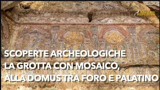 La domus con lo stupendo mosaico "in grotta", scoperte archeologiche al Colosseo tra Foro e Palatino