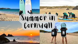 Paddleboarding in St.Ives, learning to surf in Newquay & amazing sunset - Cornwall summer road trip