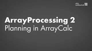 ArrayProcessing tutorial 2 Planning in ArrayCalc