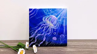 How To Paint A Jellyfish | Acrylic painting for beginners step by step | Paint9 Art