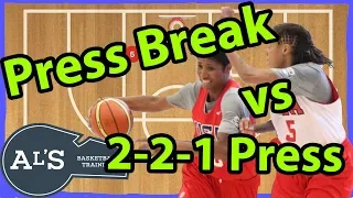 Basketball Press Break vs 2-2-1 Zone Press Defense