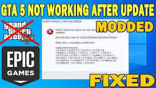 How To Fix Script Hook V Critical Error After 16 March 2021 Update - Modded Gta 5 Not Working Hindi