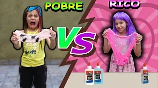 RICO VS POBRE FAZENDO AMOEBA / SLIME #25 | Biankinha