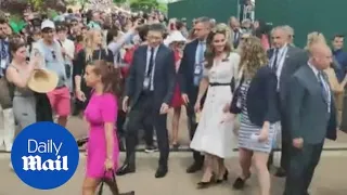 Duchess of Cambridge looks in excellent spirits at Wimbledon