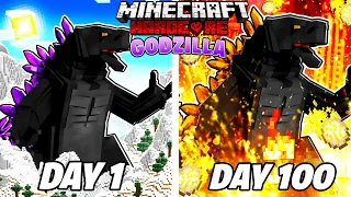 I Played Minecraft as GODZILLA For 100 DAYS… This Is What Happened