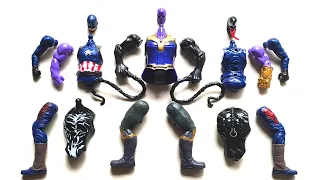 Merakit Mainan Venom Vs Captain America Vs Thanos - Avengers