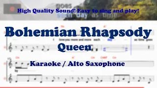 Bohemian Rhapsody - Queen (Alto Saxophone Sheet Gm Key / Karaoke / Easy Solo Music Cover)