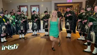 Chicago St. Patrick's Day Queen's Court Member & The Famous Shannon Rover Irish Pipe Band