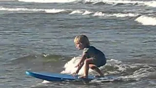 My 3 Year Old Surfing