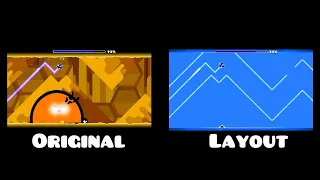 "B" Original vs Layout | Geometry Dash Comparison