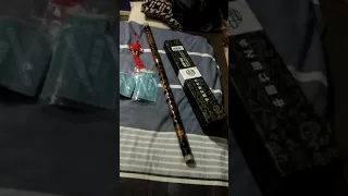 Foldable bamboo flute.