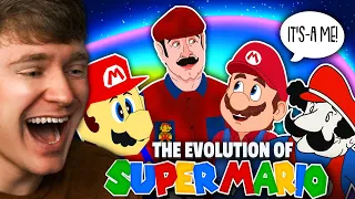Reacting to the EVOLUTION of SUPER MARIO! (Animated)